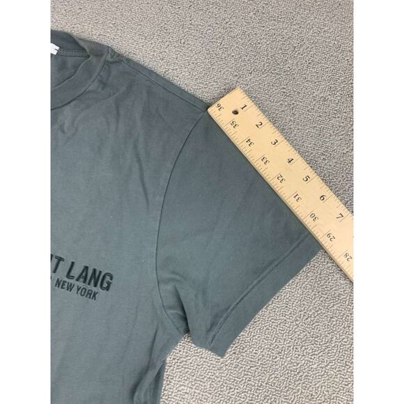 Helmut Lang T Shirt Men M Gray 100% Cotton Embroider Short Sleeve Eagle Graphic - Picture 9 of 9